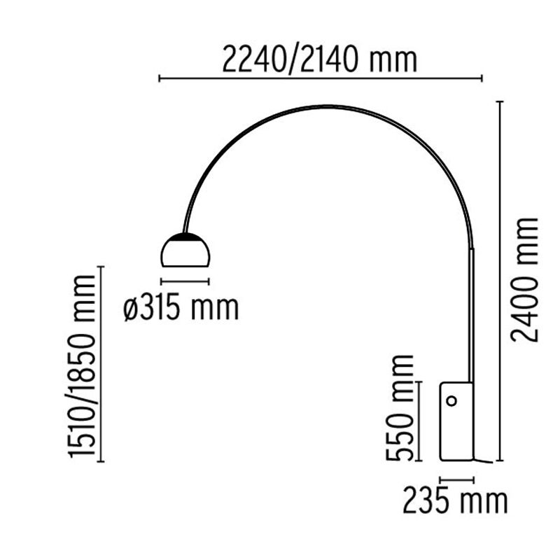 Flos Arco E27 Lampada da Terra- Winter Prices base in marmo - Light41