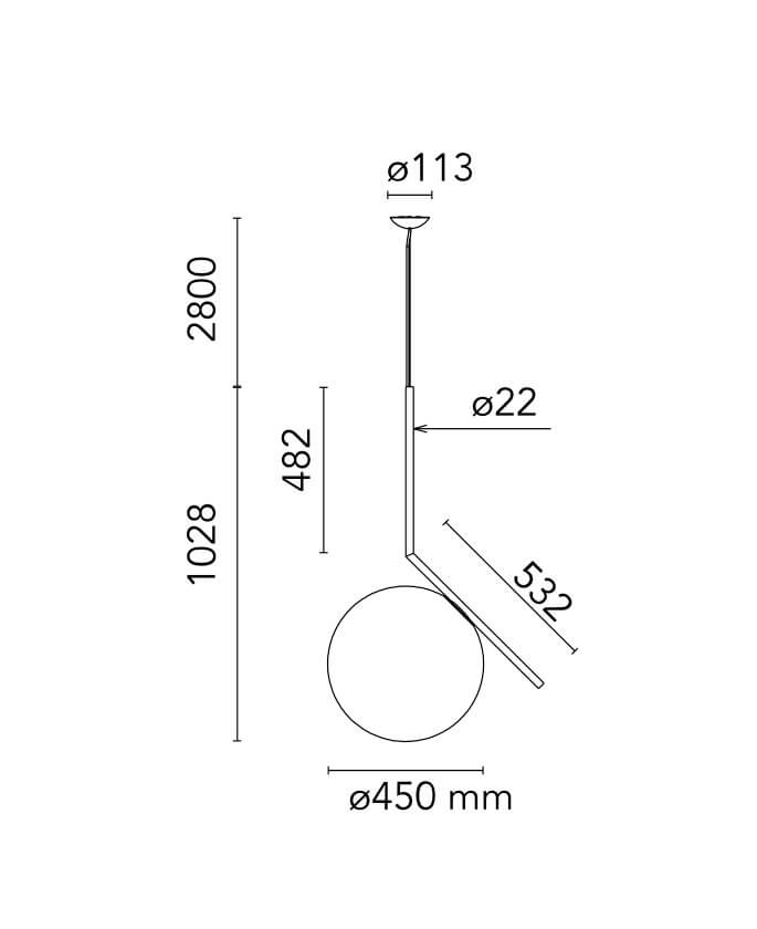 Flos_IC_S3_pendel_messing_tegning-p